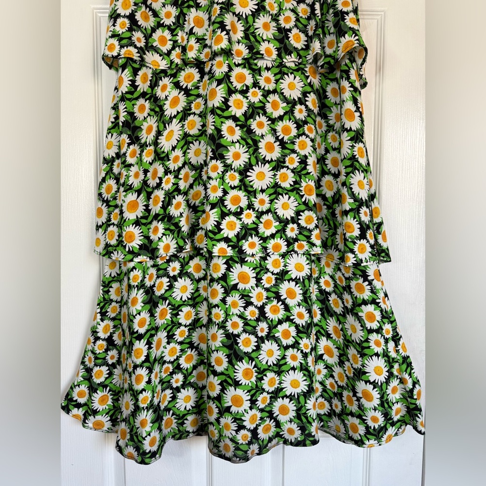 AFRM Ditsy Floral Sabine High Rise Tiered Ruffle Breezy Maxi Dress Skirt S / M - Picture 6 of 11